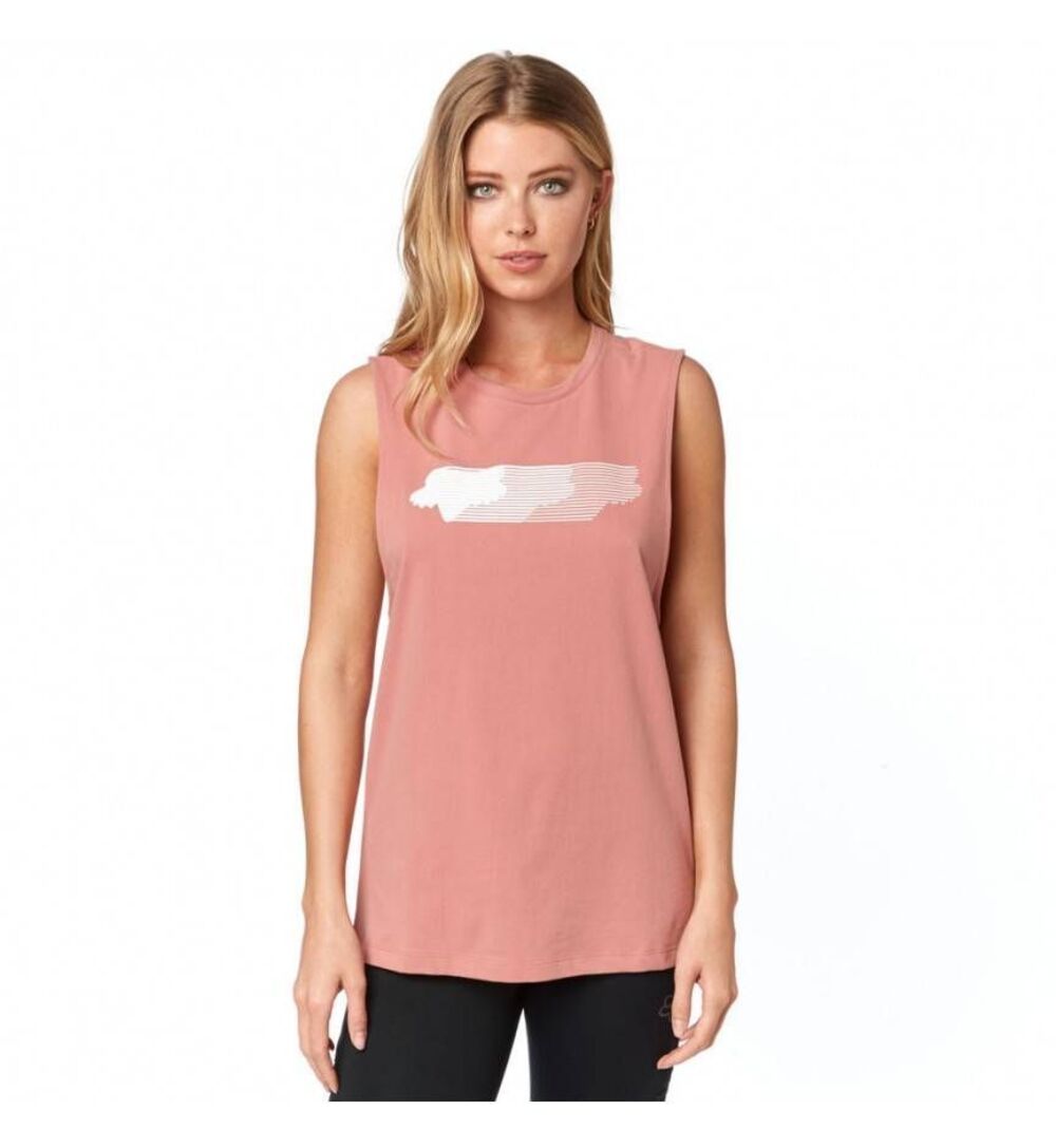 Fox Racing Airline Talladega Pink Graphic Muscle Tee Tank Top Small Motocross